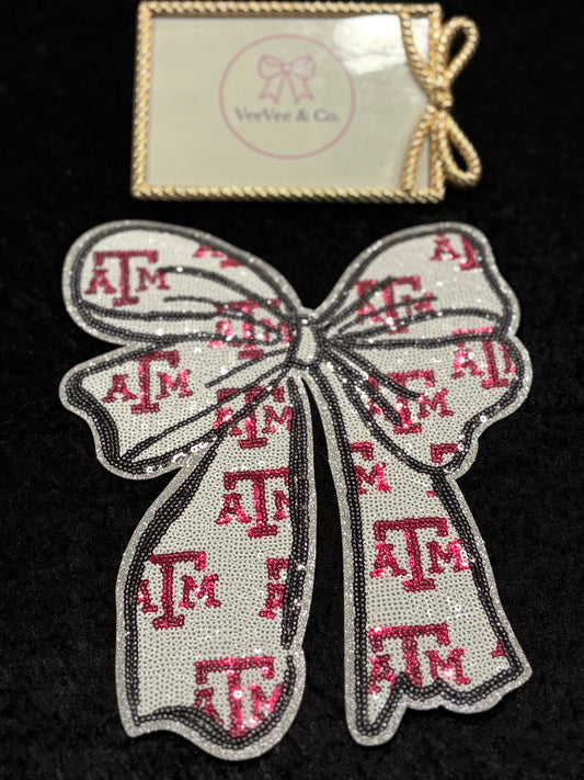 Aggieland Spark Bow Iron-On Patch