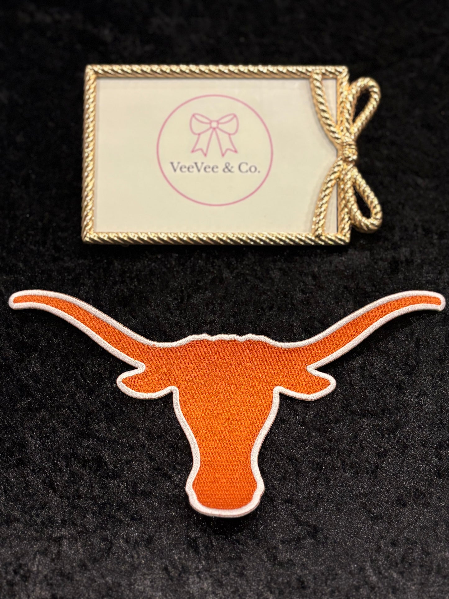 Hook ’Em Horns Iron-On Patch