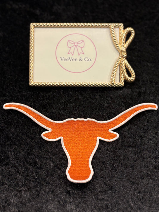 Hook ’Em Horns Iron-On Patch