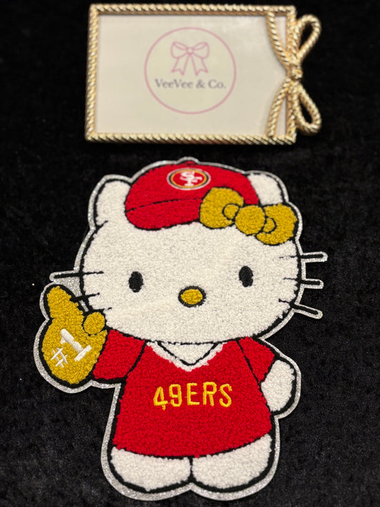 Hello Kitty 49ers Cheer Babe Iron-On Patch