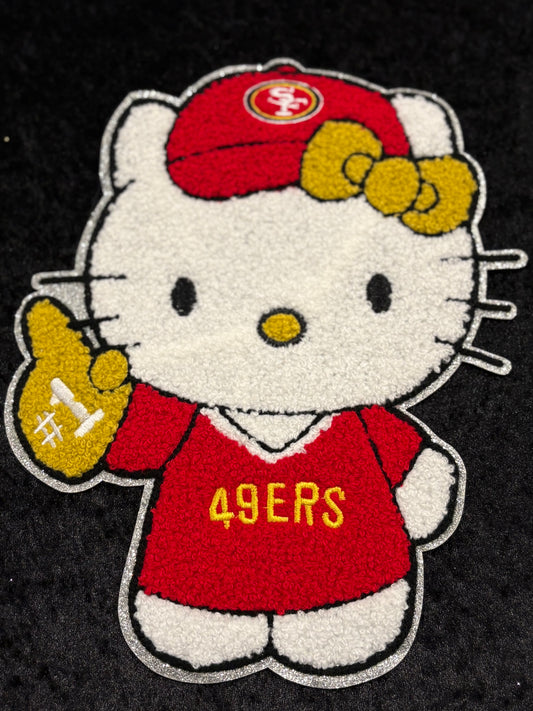 Hello Kitty 49ers Cheer Babe Iron-On Patch