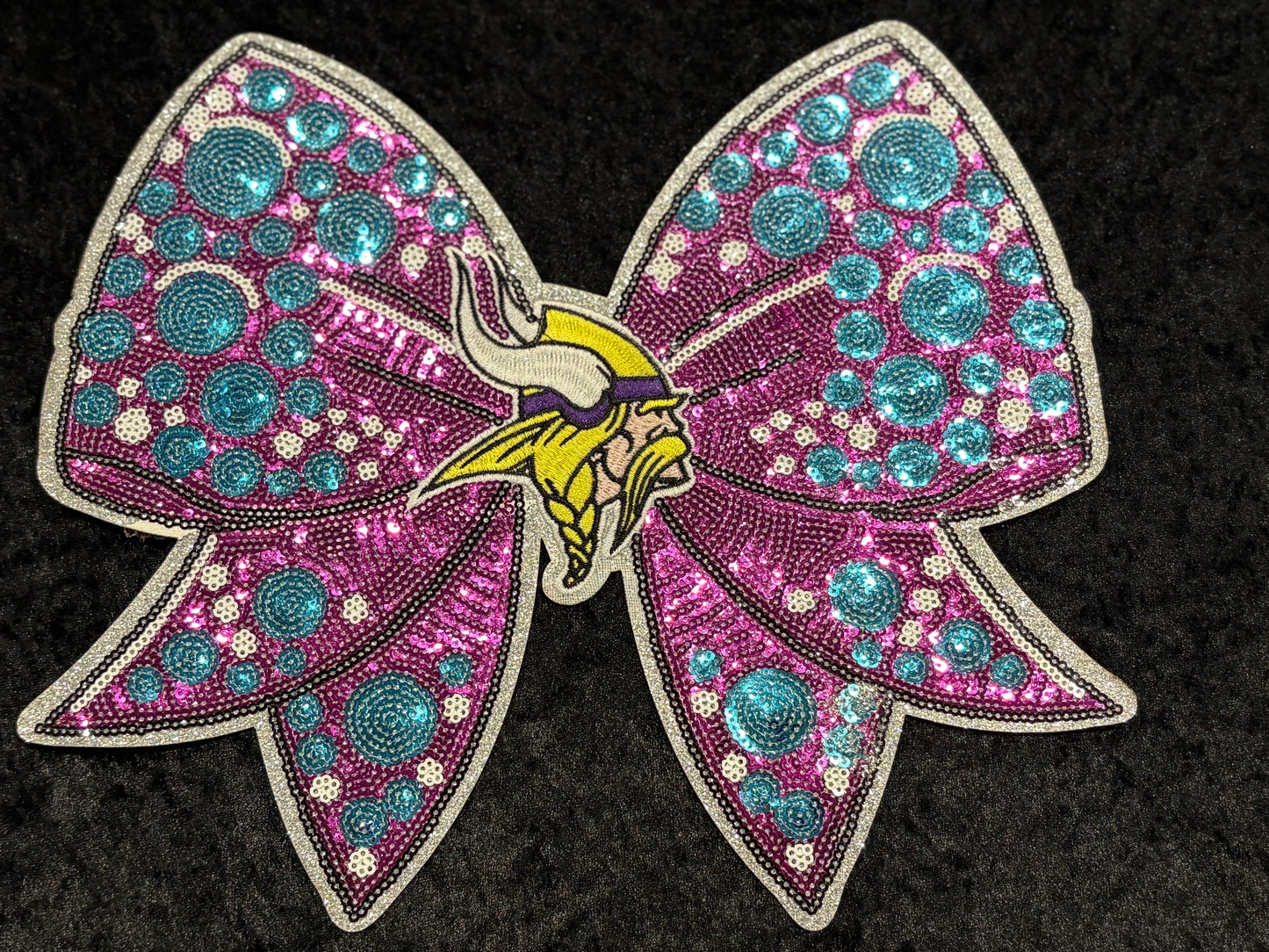 Skol Sparkle Bow Iron-On Patch