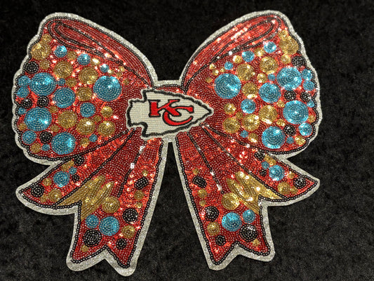 Arrowhead Sparkle Bow Iron-On Patch