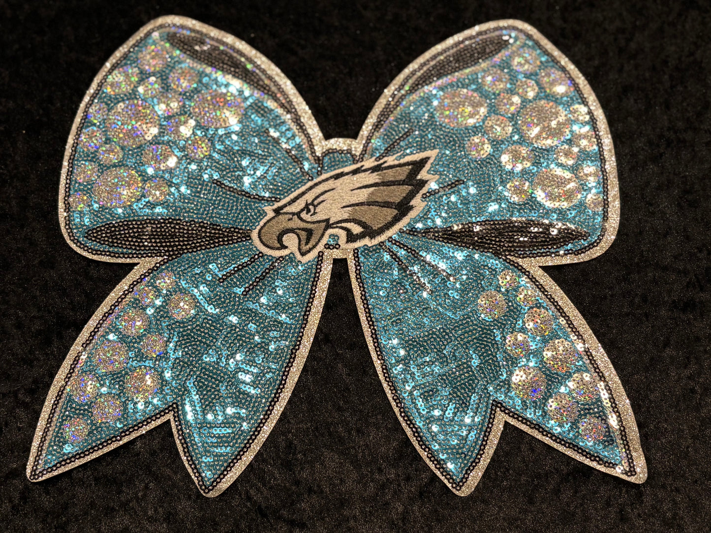 Philly Sparkle Bow Iron-On Patch