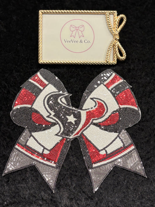 Lone Star Sparkle Bow Iron-On Patch