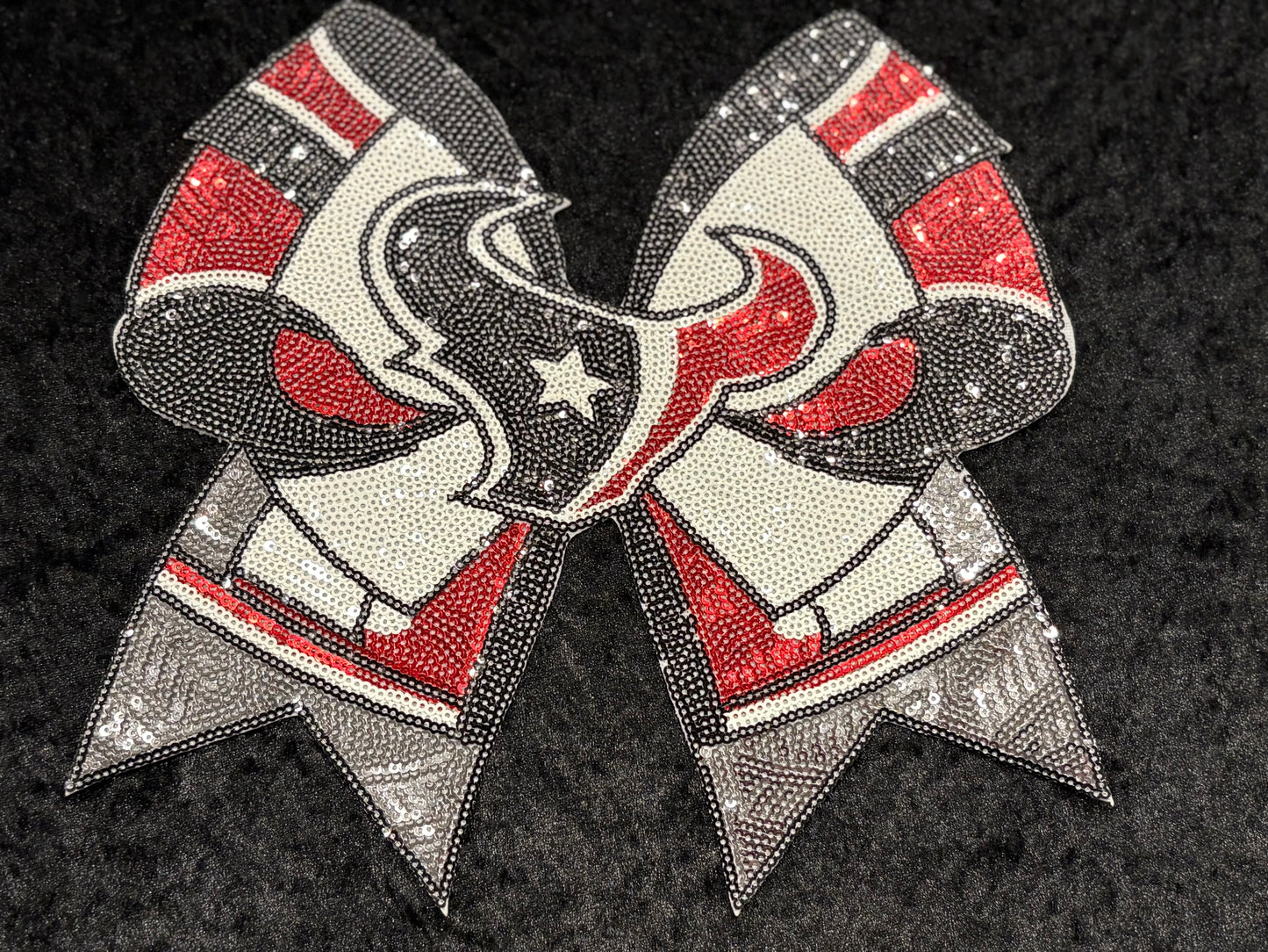 Lone Star Sparkle Bow Iron-On Patch