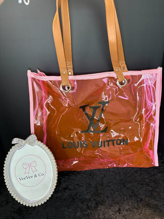 🩷✨ Barbiecore Jelly Tote | Hot Pink Statement Bag