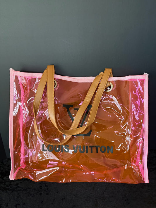 🩷✨ Barbiecore Jelly Tote | Hot Pink Statement Bag