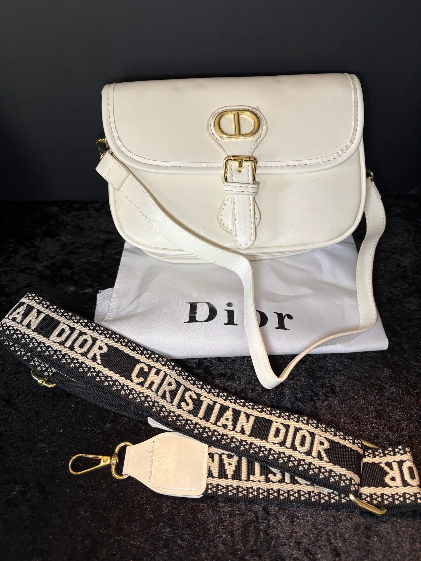 🤍✨ Cream Luxe Bundle | Crossbody, Card Holder & Floral Umbrella Set