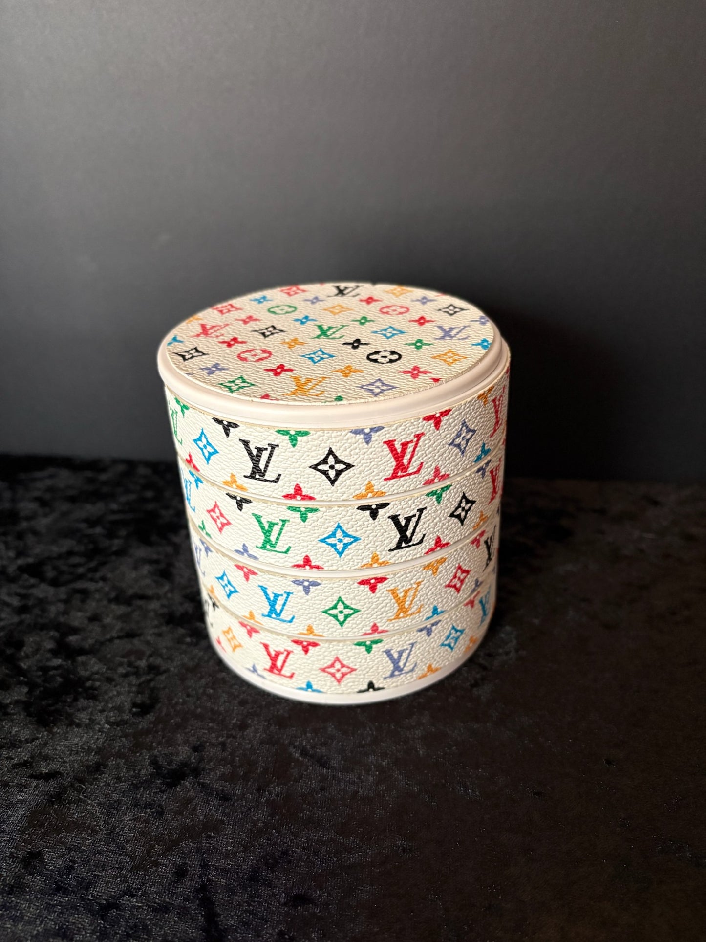 ✨💎 Mini Luxe Jewelry Tower | 4-Tier Monogram Jewelry Box
