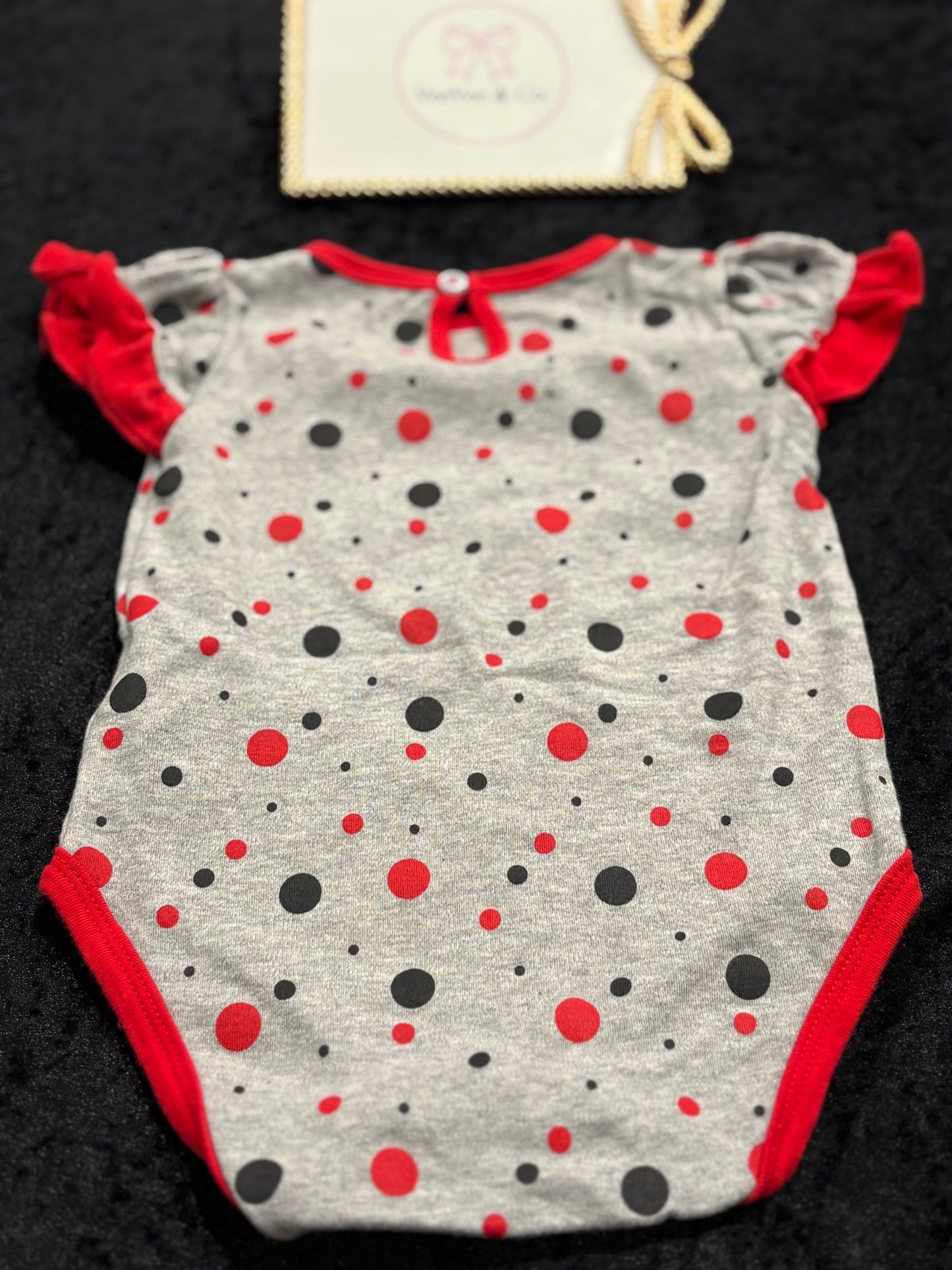 Lil Rockets Ruffle Duo | 2-Pack Houston Rockets Baby Onesies ~ 12M