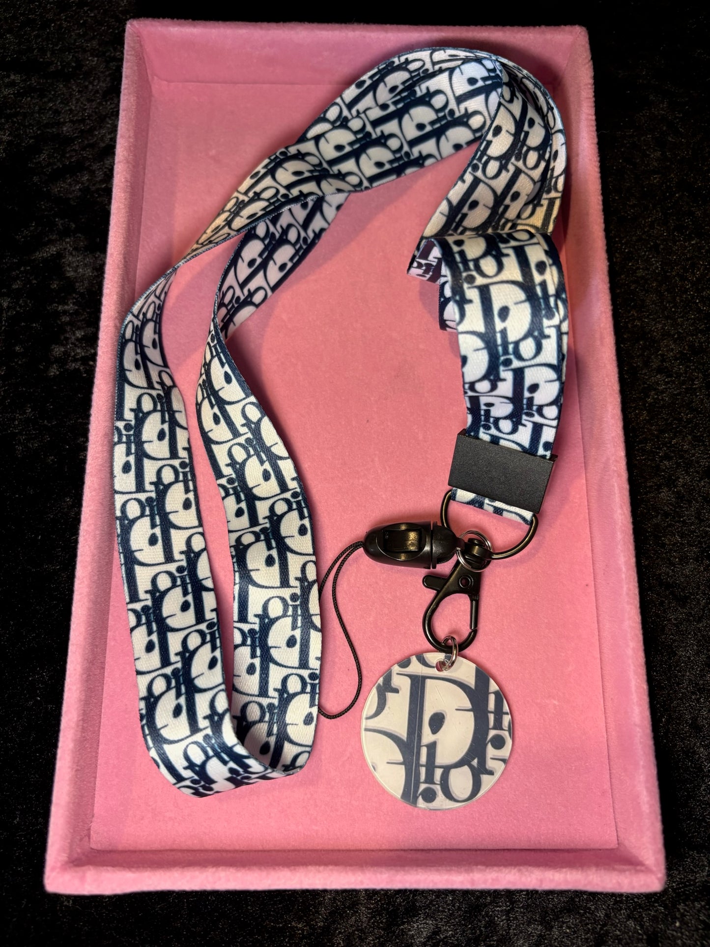 💙✨ Blue Monogram Lanyard