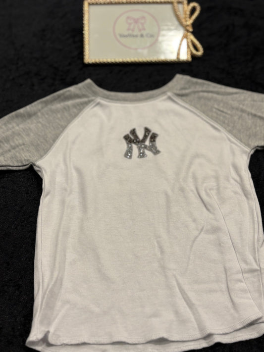 Little Pinstripe Sparkle Tee ~ SIZE 2T