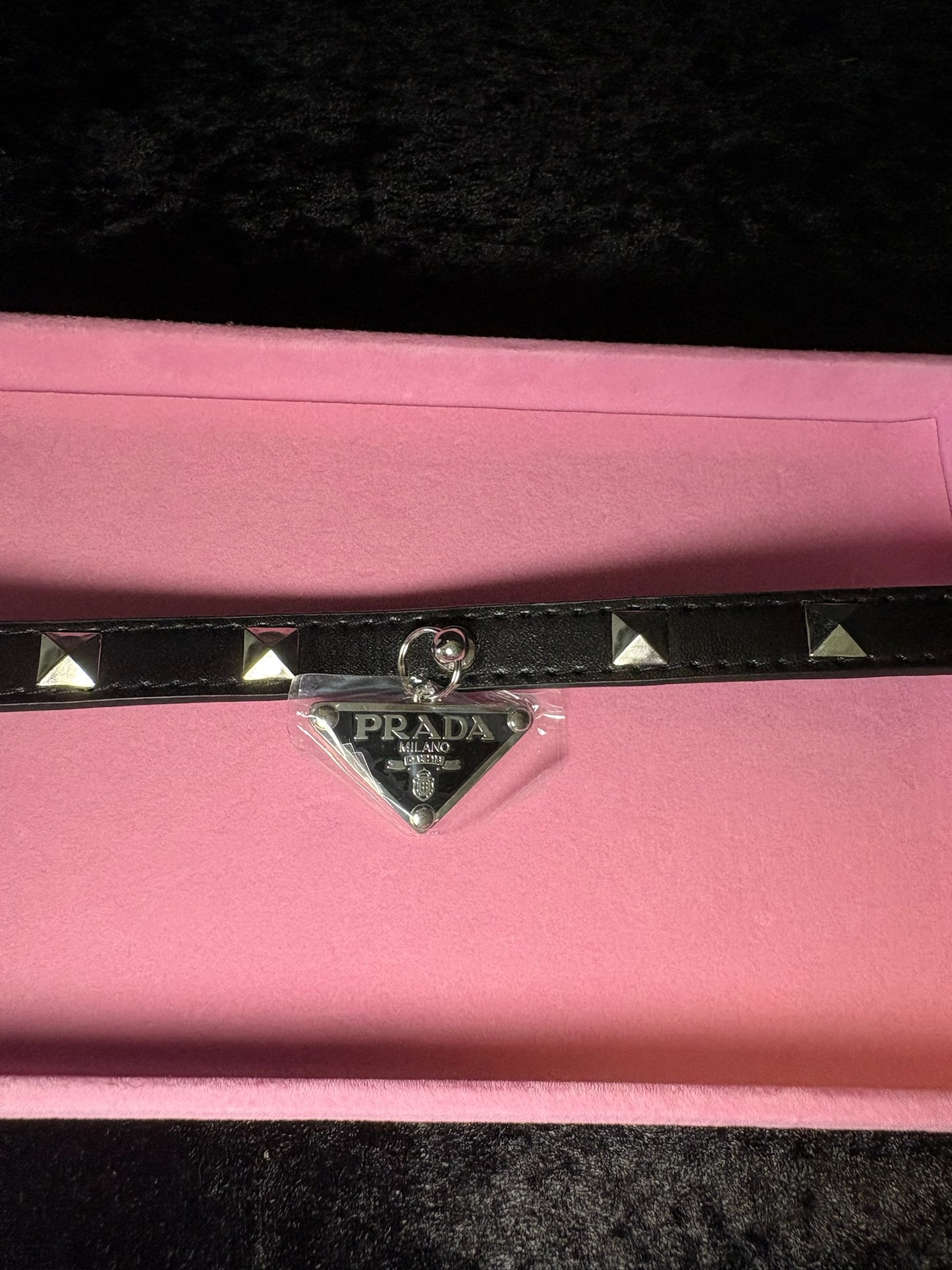 🖤✨ Rockstar Pup Collar | Black Spike Dog Collar with Charm 🐾