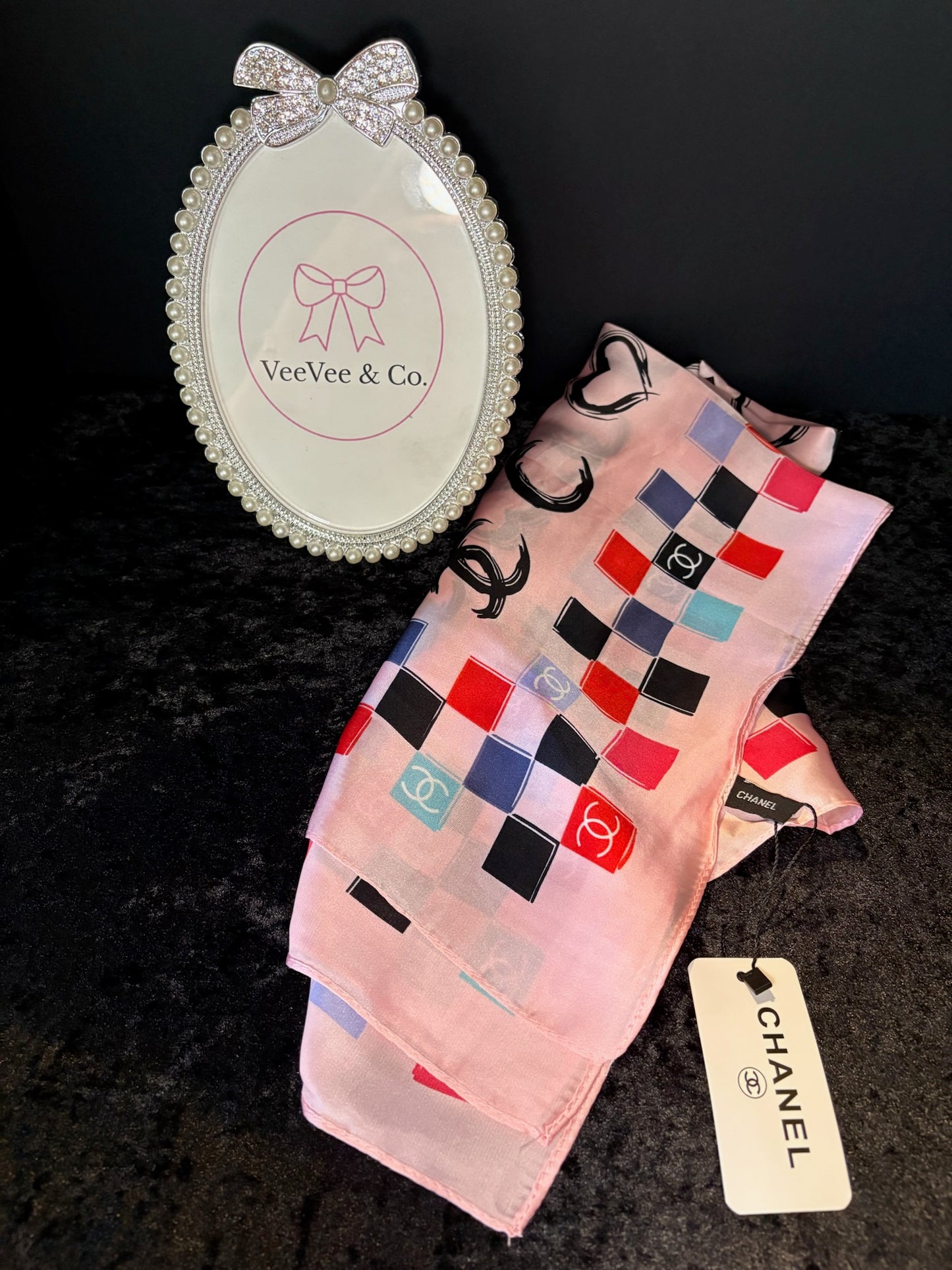 🩷✨ Pretty in Pink Scarf | Colorful Checkered Border Accent