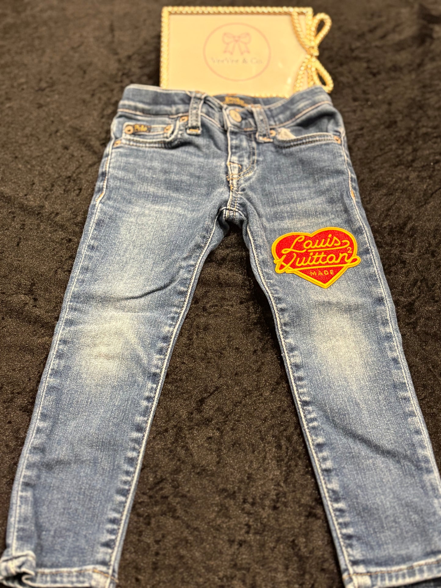 Candy Pop Heart Denim ~ SIZE 3T