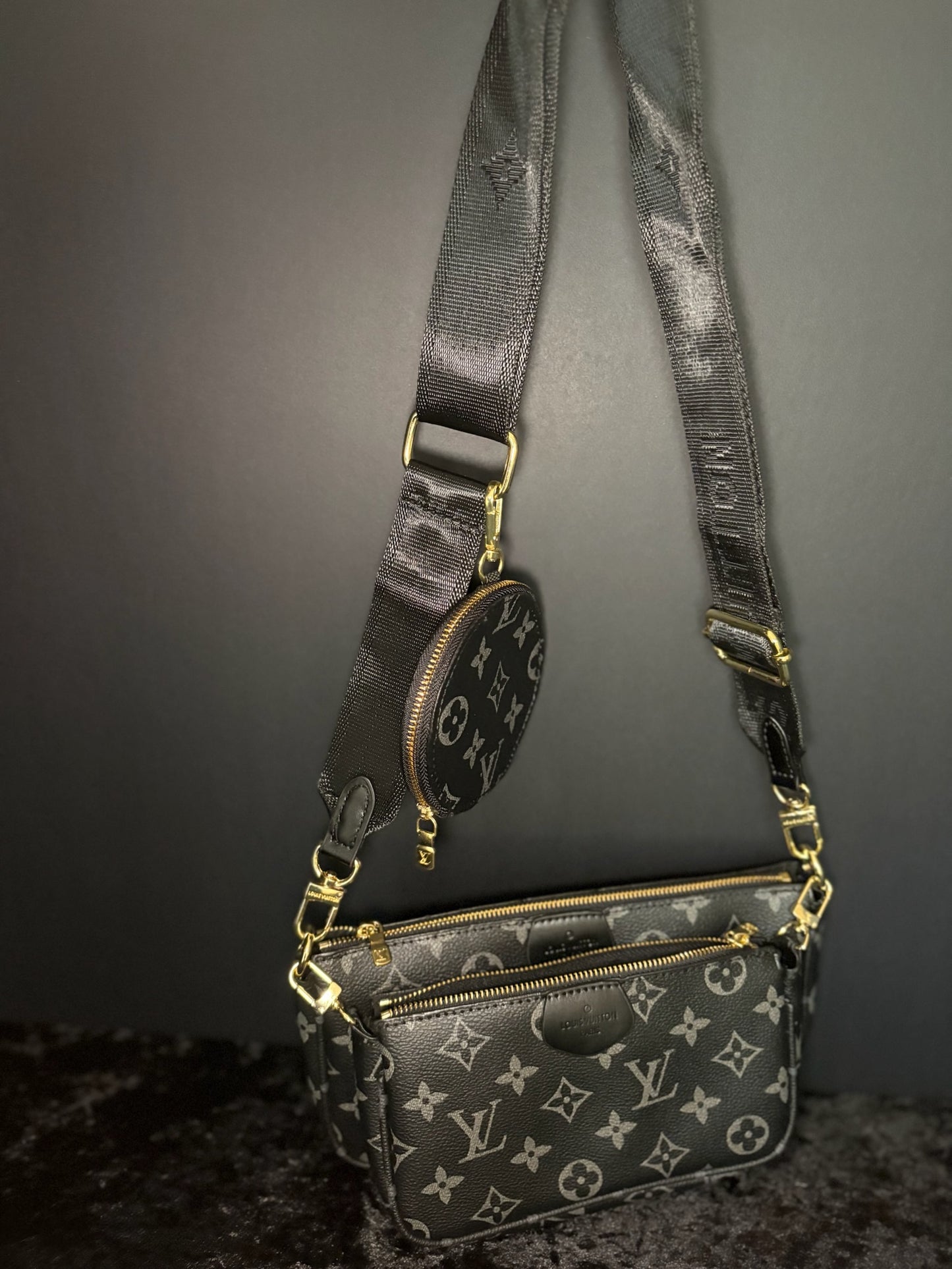 🖤✨ Black Checkered Luxe Set | Purse, Hat & Card Holder Bundle