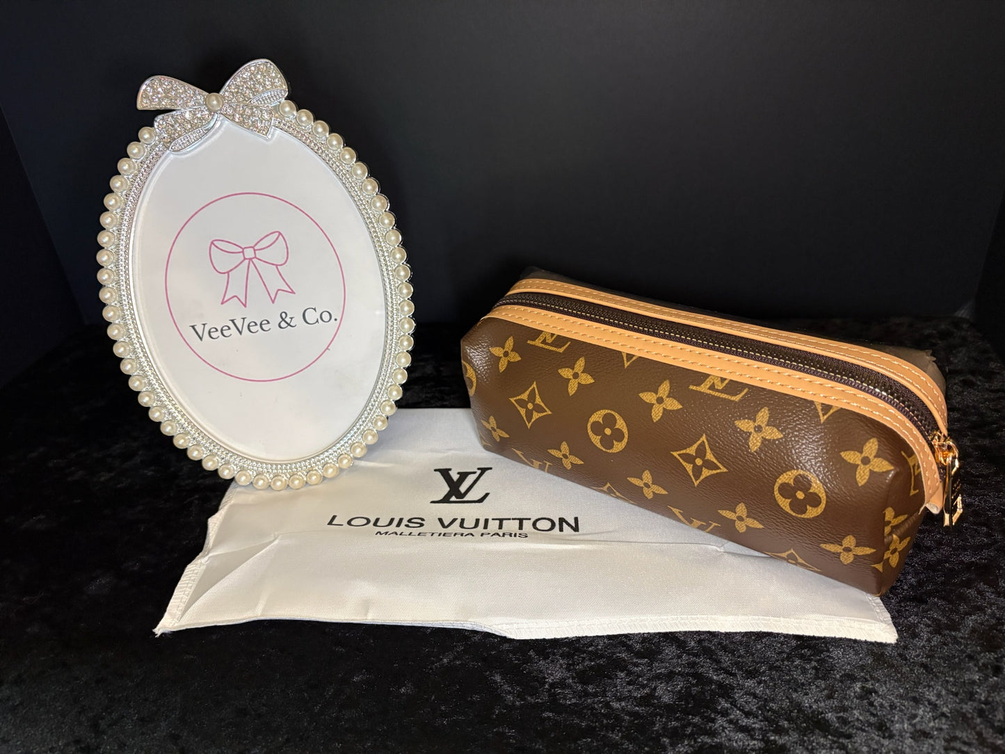 🤎✨ The Everyday Zip Pouch | Brown Monogram + Clear Luxe