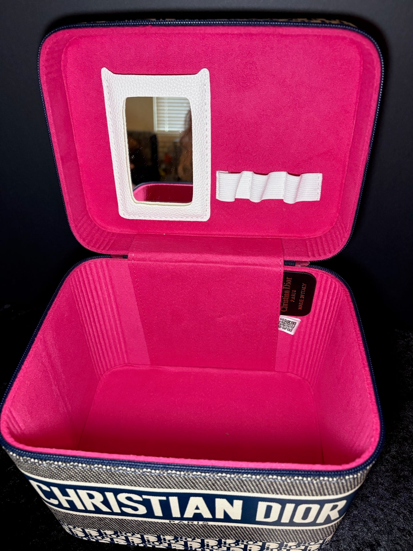 💙🎀 Navy Night Beauty Set | Hot Pink Lined Cases