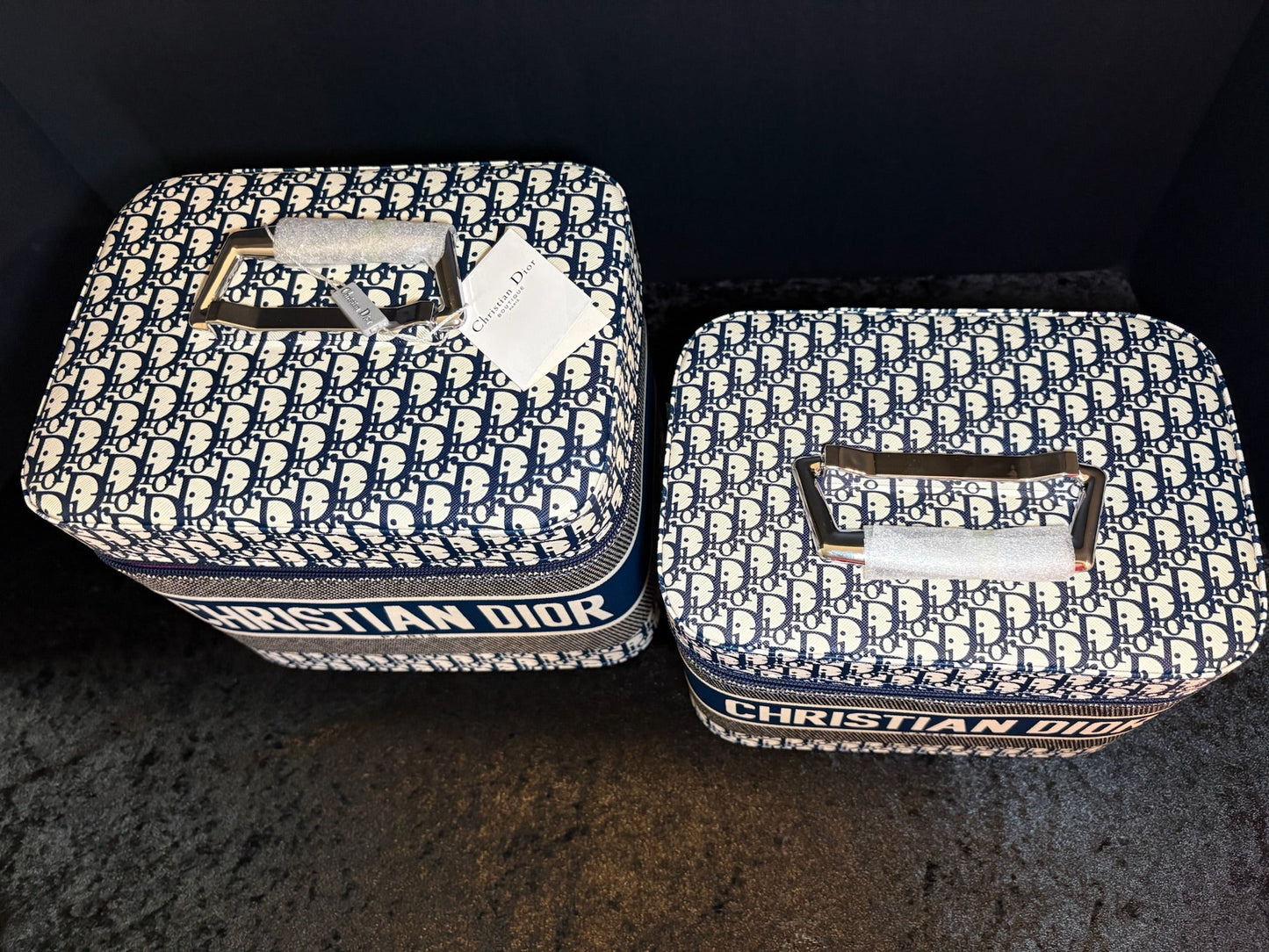 💙🎀 Navy Night Beauty Set | Hot Pink Lined Cases