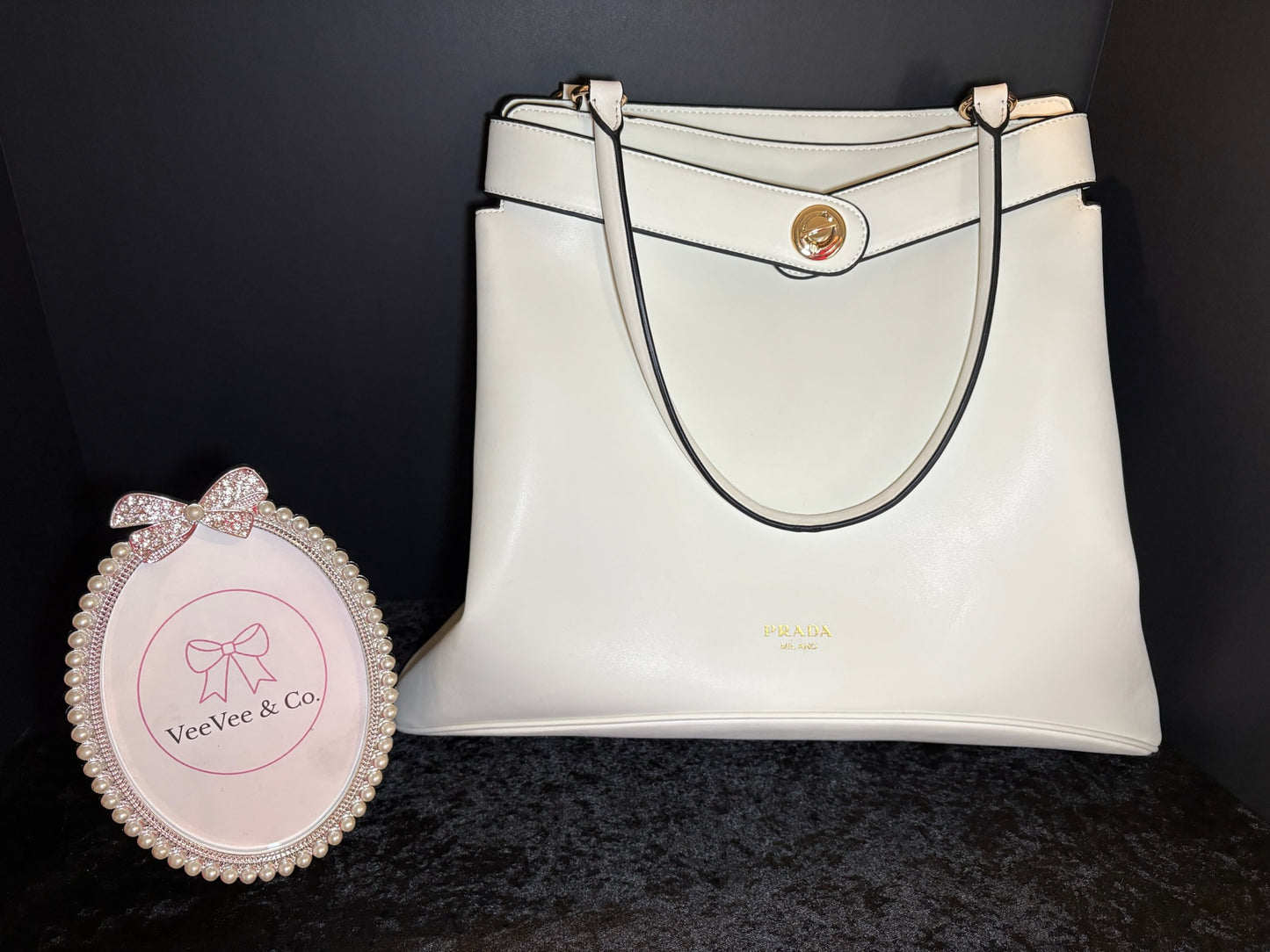 🤍✨ Cream Dream Shoulder Bag | Matching Card Holder Trio
