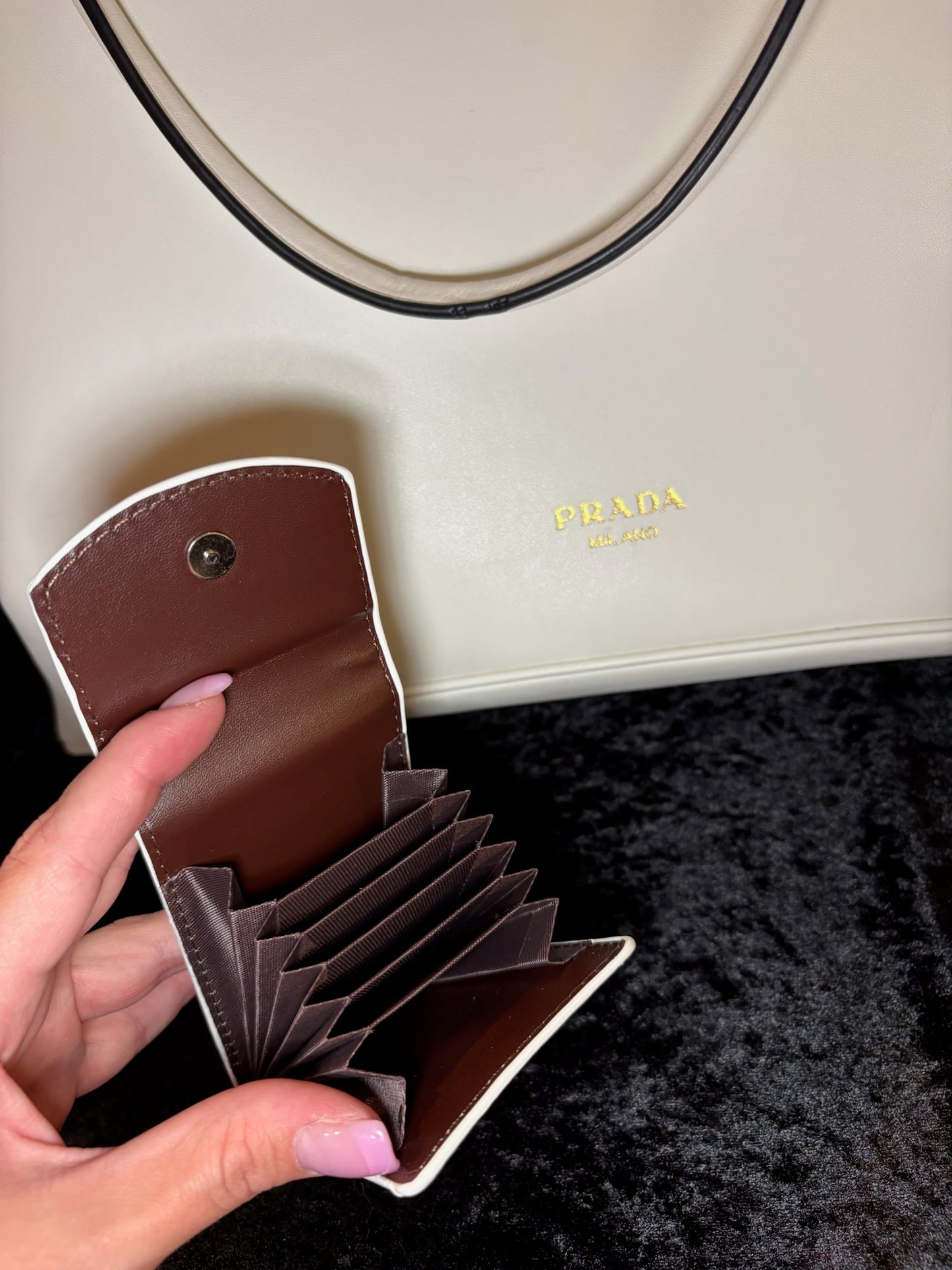 🤍✨ Cream Dream Shoulder Bag | Matching Card Holder Trio