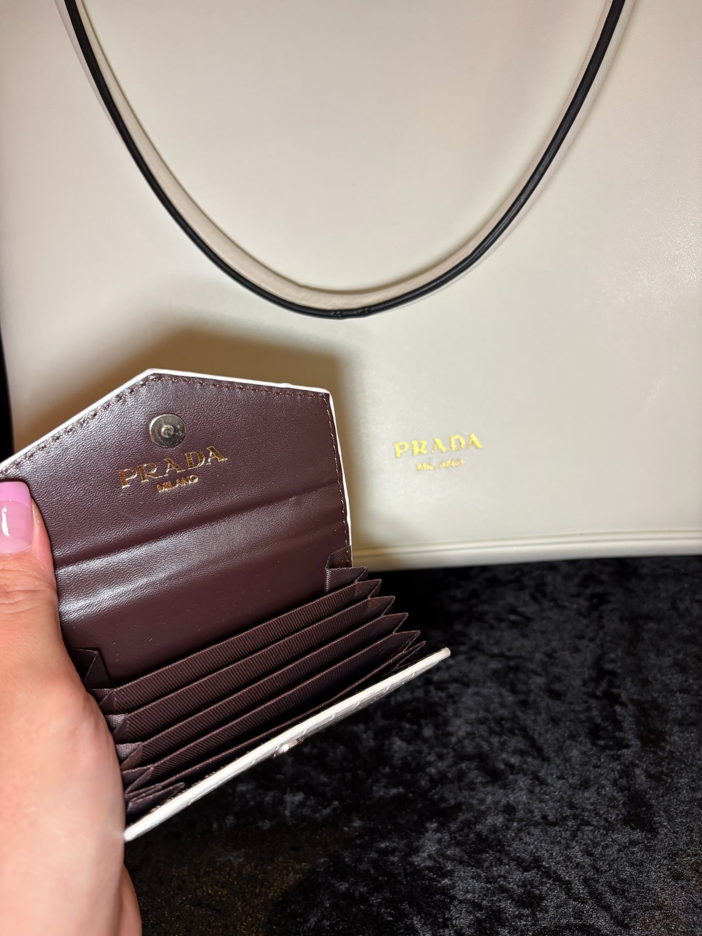 🤍✨ Cream Dream Shoulder Bag | Matching Card Holder Trio