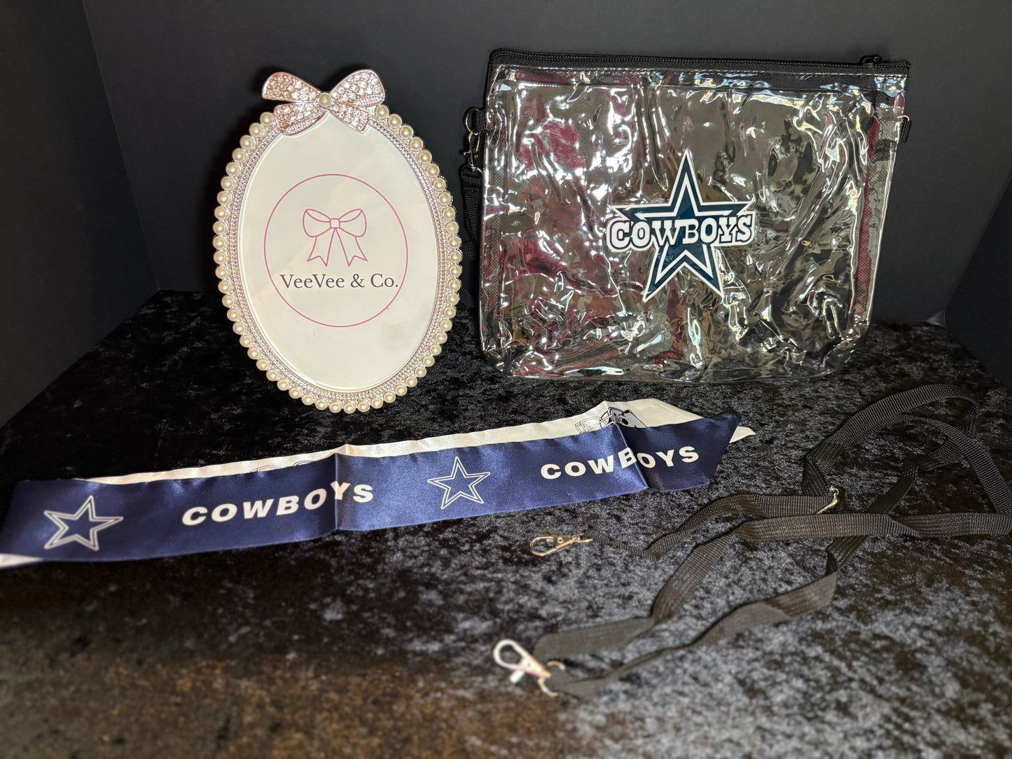 ⭐💙 Cowboys Cutie Stadium Bag | Clear Crossbody + Twilly Set