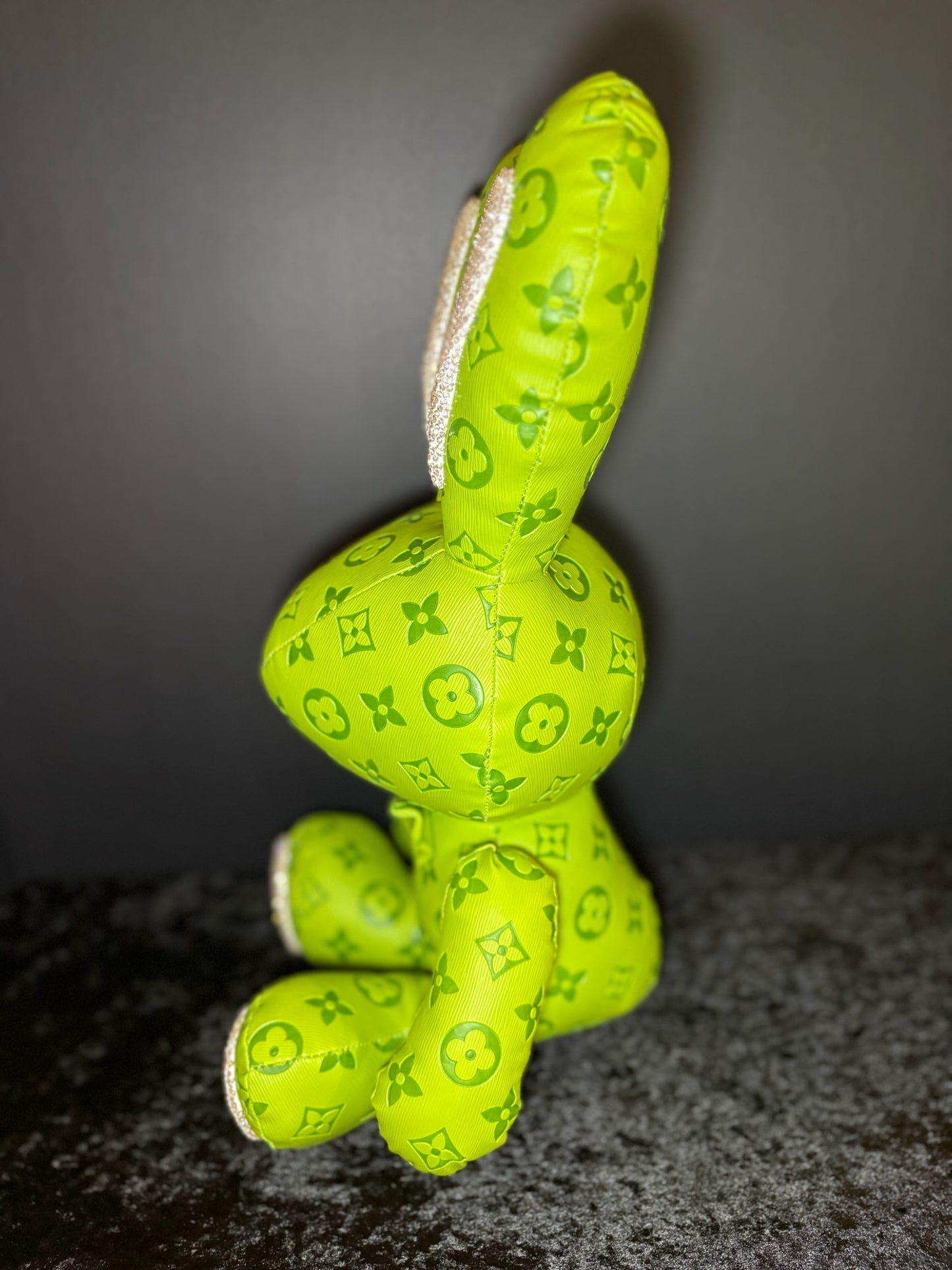 💚✨ Lime Luxe Bunny | Rhinestone Ears & Feet Plushy 🐰💎