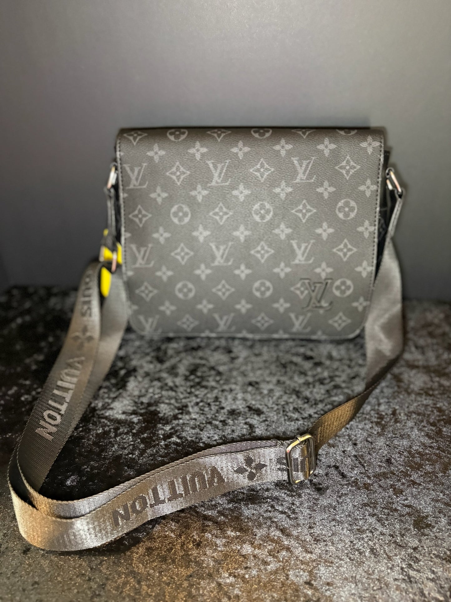 🖤✨ Black Monogram It-Girl Satchel | Guitar Strap Bag