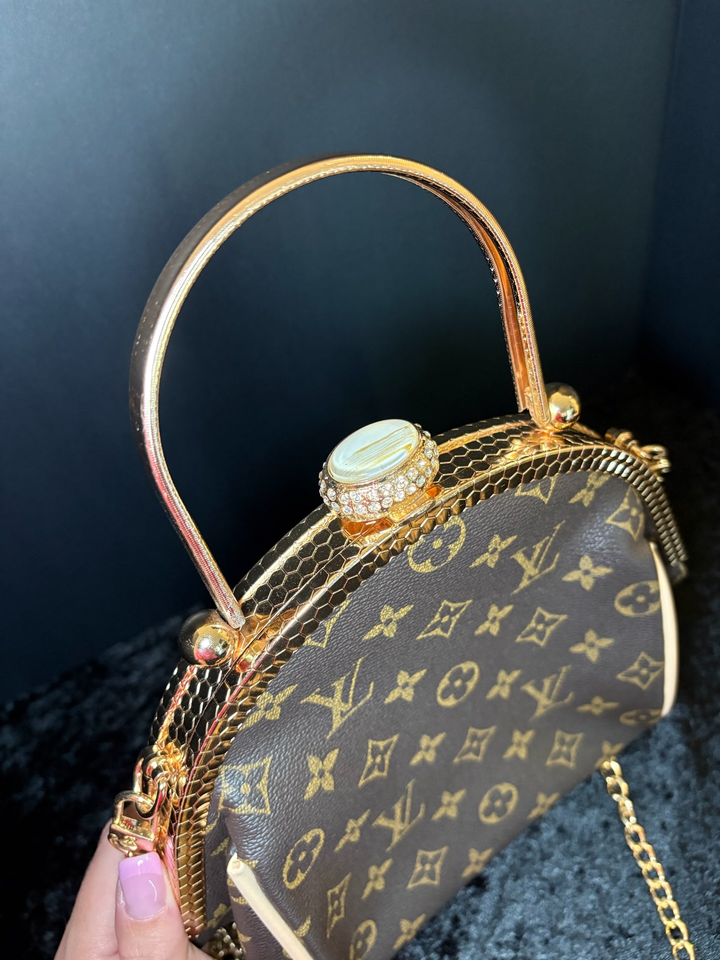 ✨💎 Luxe Clutch Cuties | Choose Your Monogram + Gold Chain