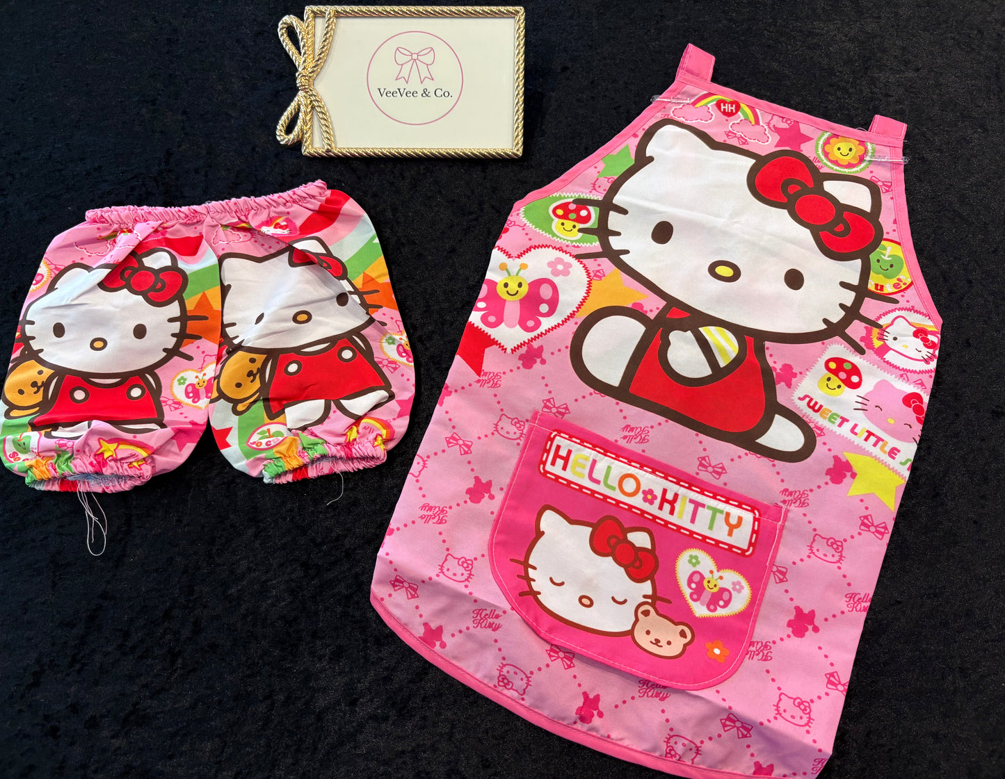 Hello Cutie Apron Set – Kids Baking & Craft Edition
