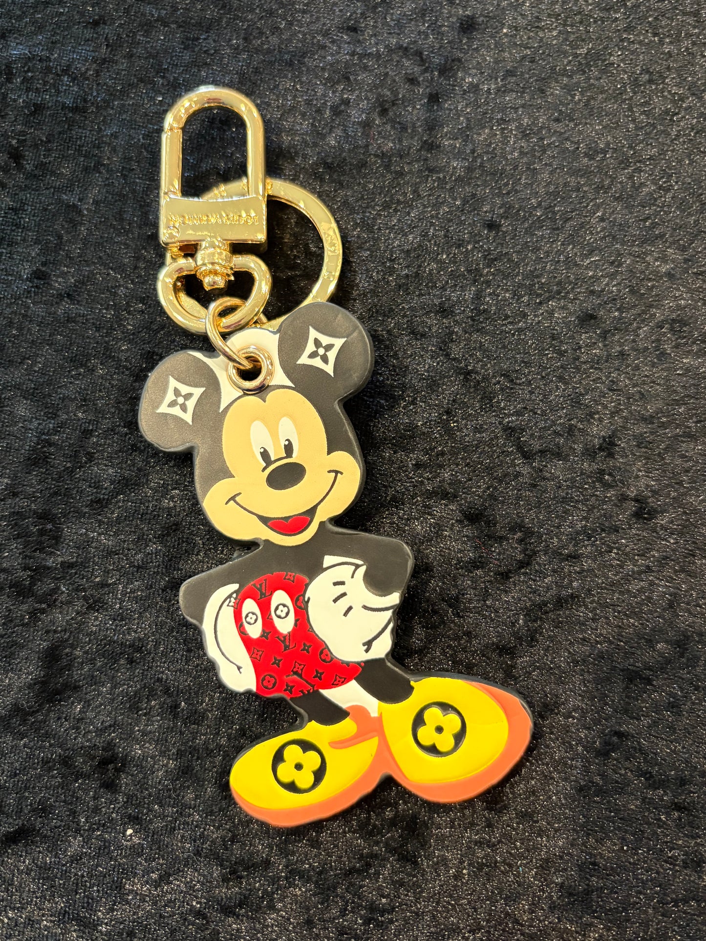 Playful Luxe Keychain – Mickey with Monogram Detail