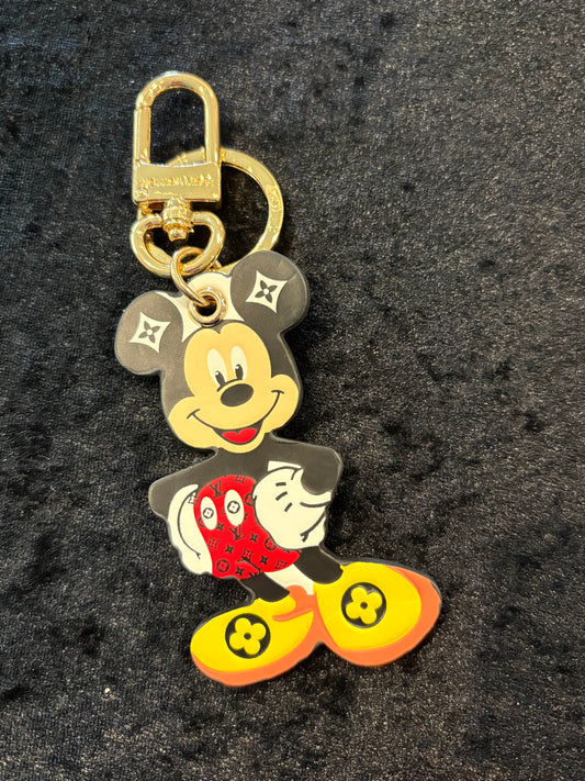 Playful Luxe Keychain – Mickey with Monogram Detail