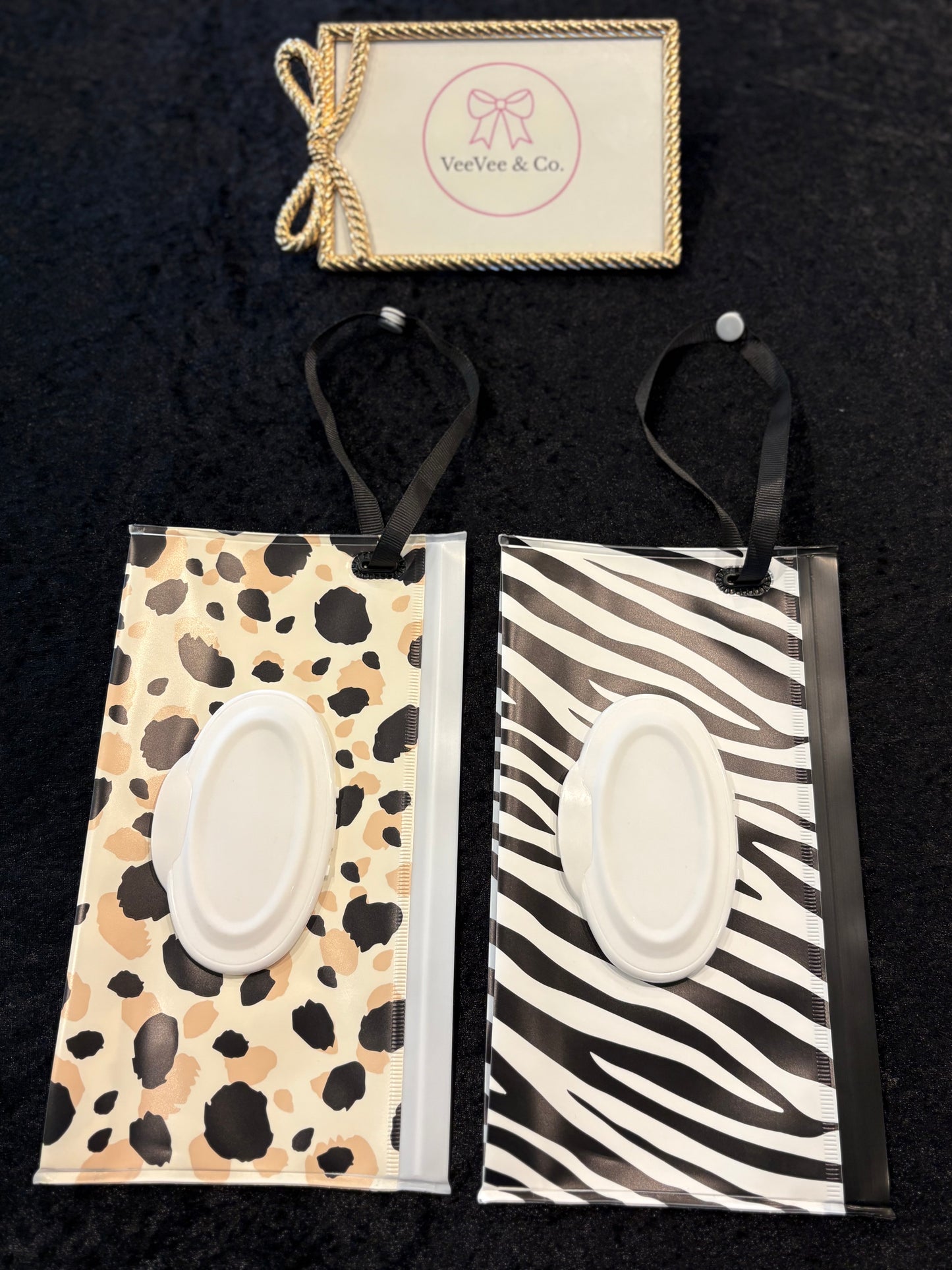 Functional Glam Wipes Holder – Animal Print Style