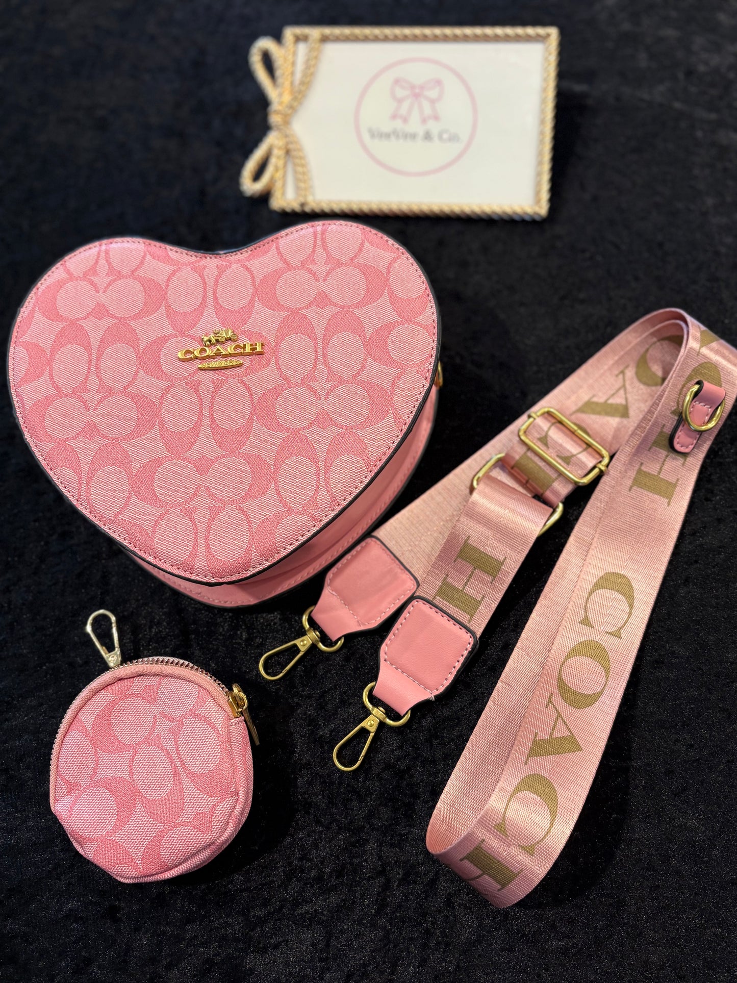 Playful Pink Heart Purse