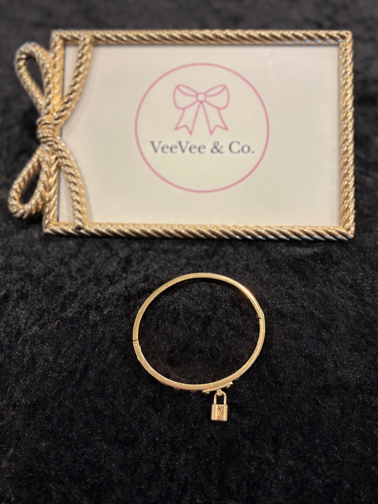 Gold Logo Keylock Bangle