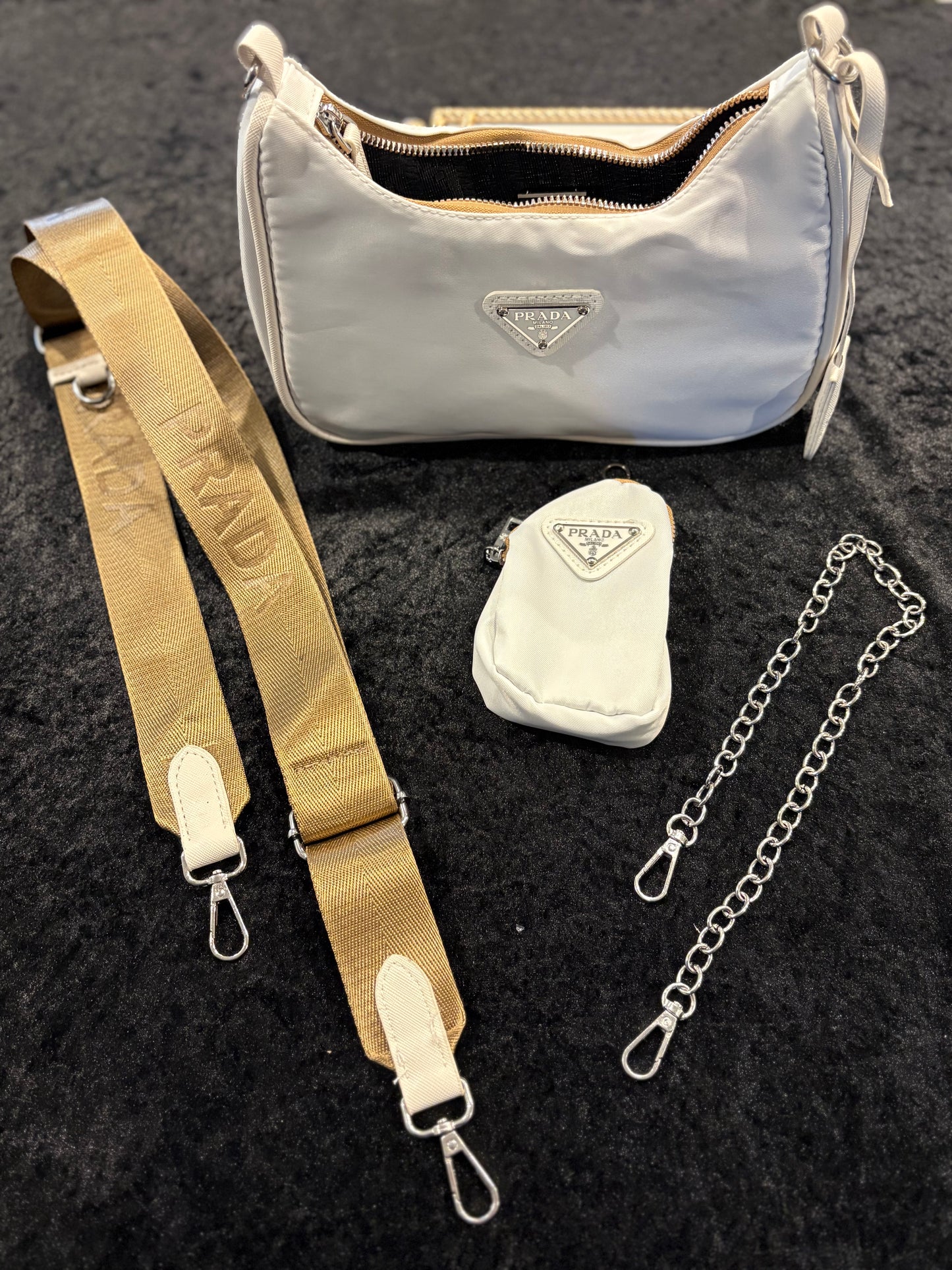 Statement Re-Edition Purse – Cream & Caramel Chic