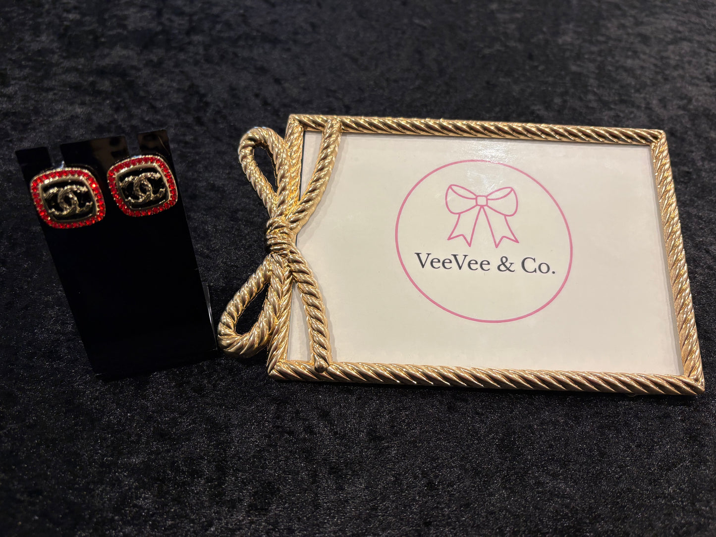 Red Velvet Sparkle Earrings