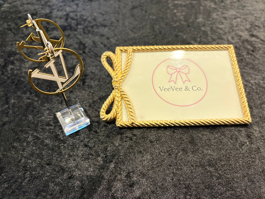 Golden Glow Hoops – White Accent Edition