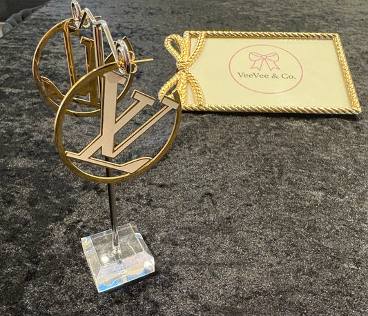 Golden Glow Hoops – White Accent Edition