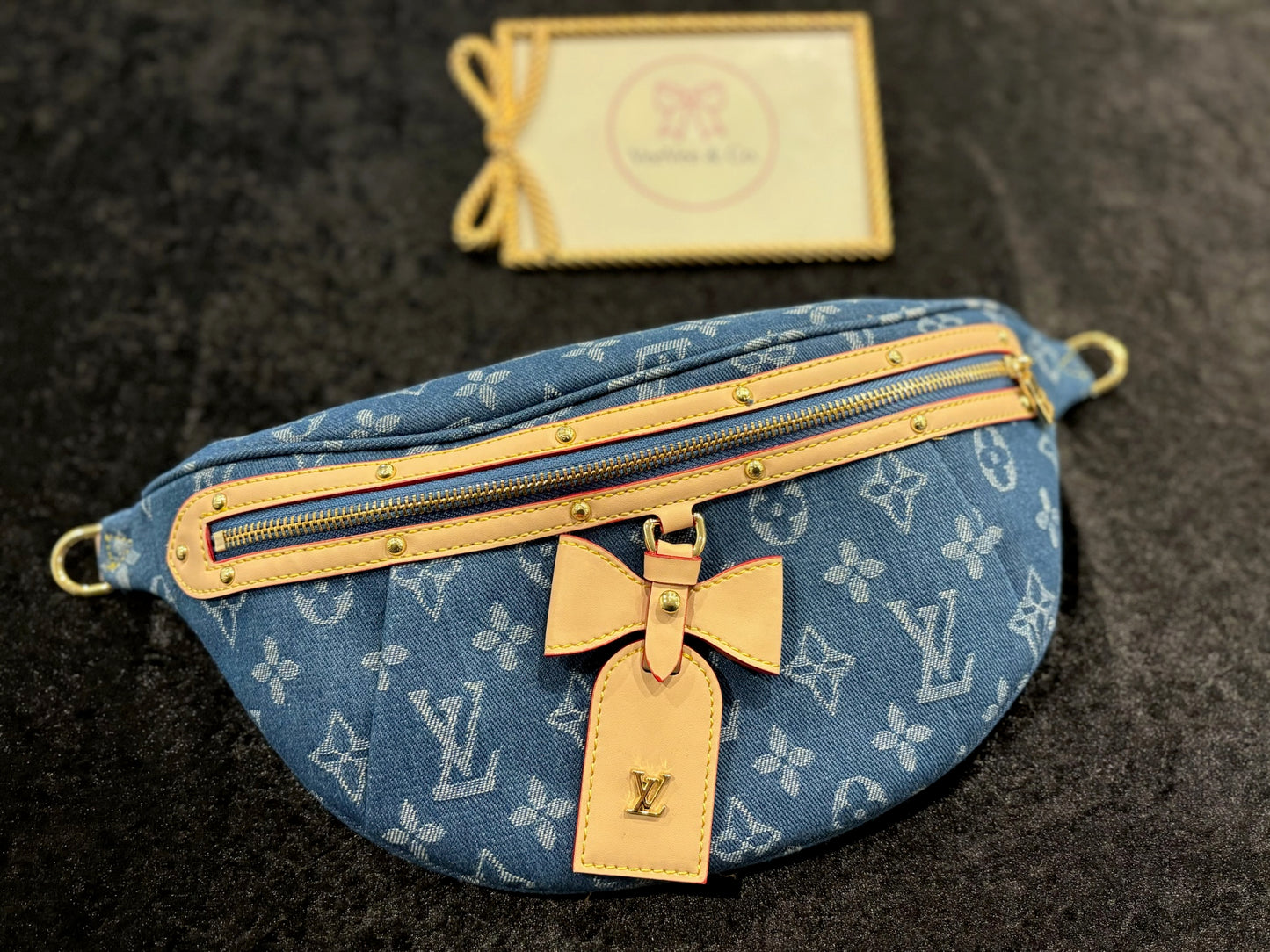 Denim Dream Bow Bum Bag