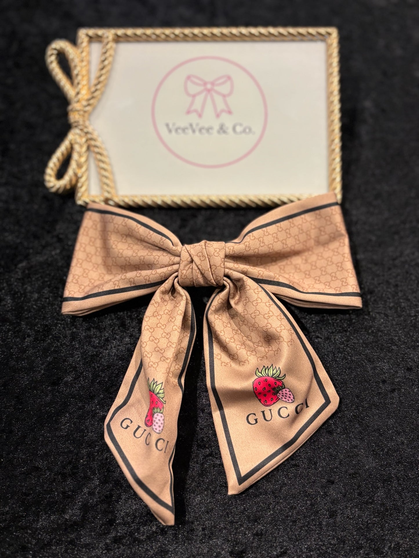 Monogram Berry Belle Bow Clip