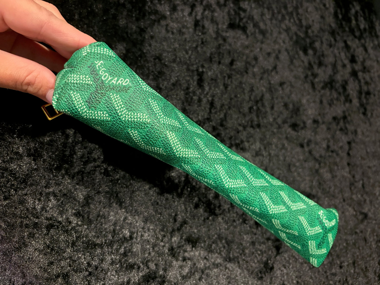 💚✨ Green Luxe Pencil Pouch | Gold Hardware Cutie