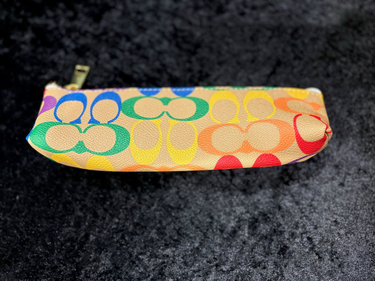 🌈✨ Rainbow Monogram Pencil Pouch | Color Pop Cutie