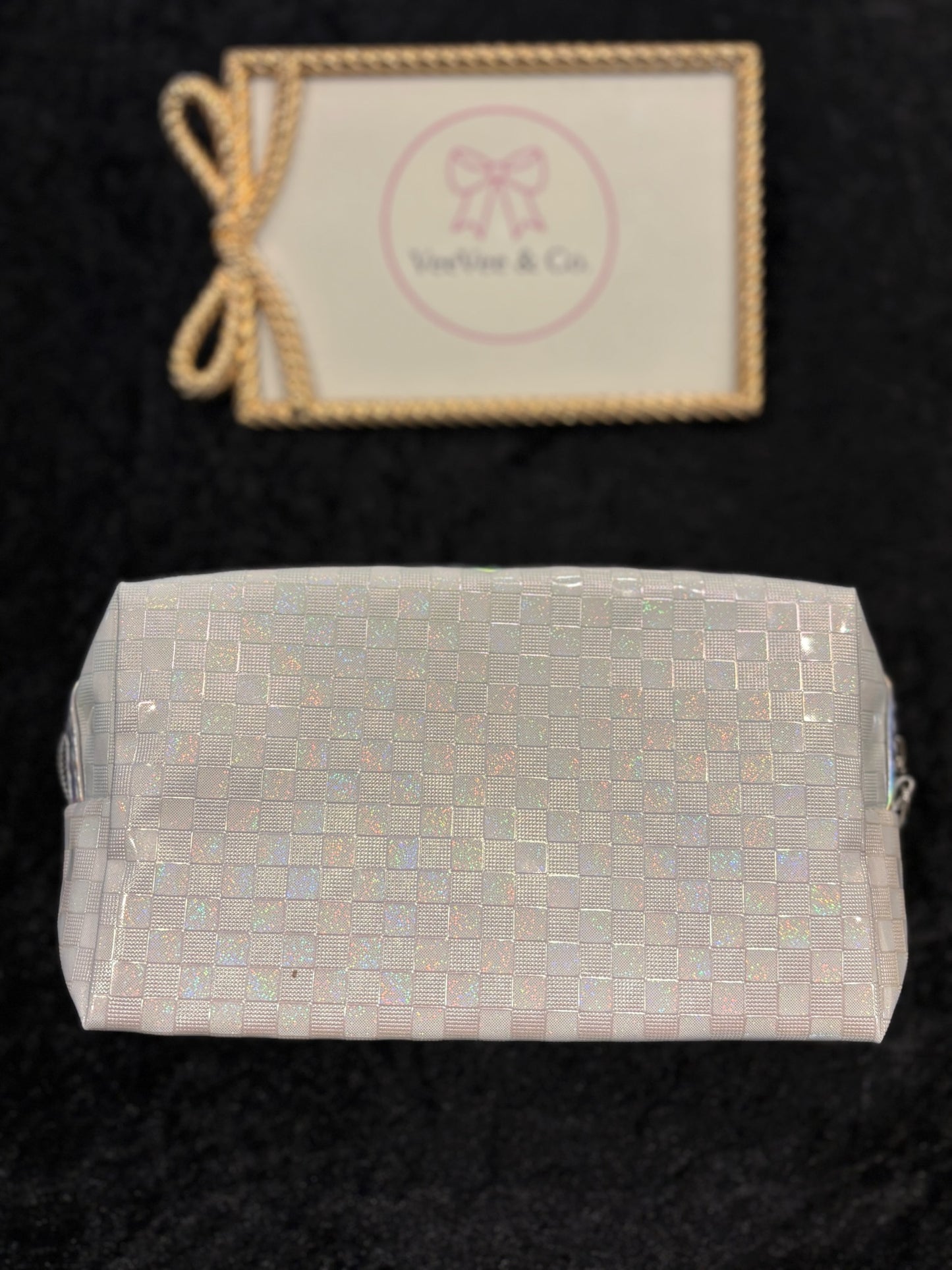 Iridescent Glitter Monster Wristlet Pouch – Shimmer Confetti Edition