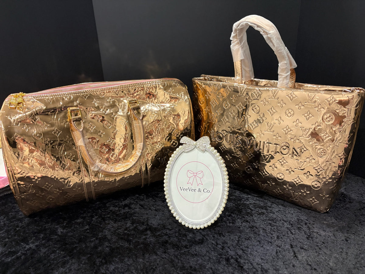 🌹✨ Rose Gold Getaway Set | Luxe Tote + Travel Duffle