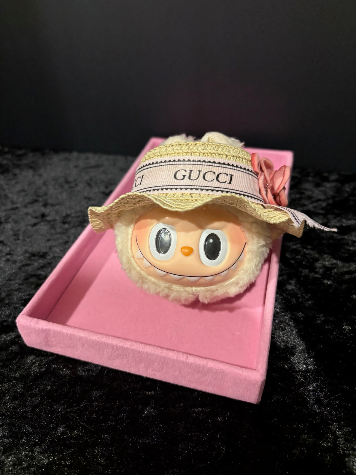 🤎🎀 Mini Bubu Buddy | Tan Plush Head + Sun Hat Accessory