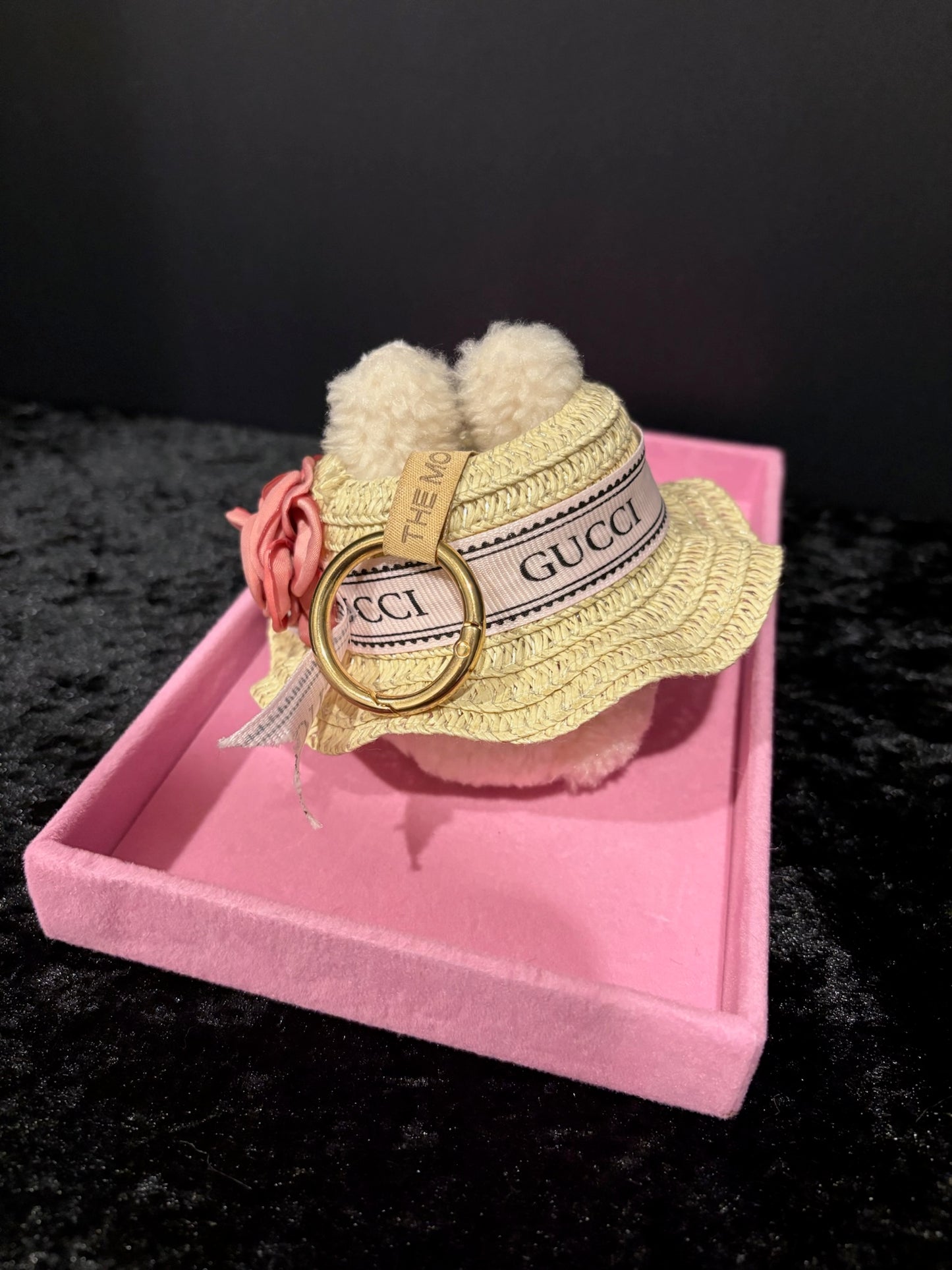 🤎🎀 Mini Bubu Buddy | Tan Plush Head + Sun Hat Accessory
