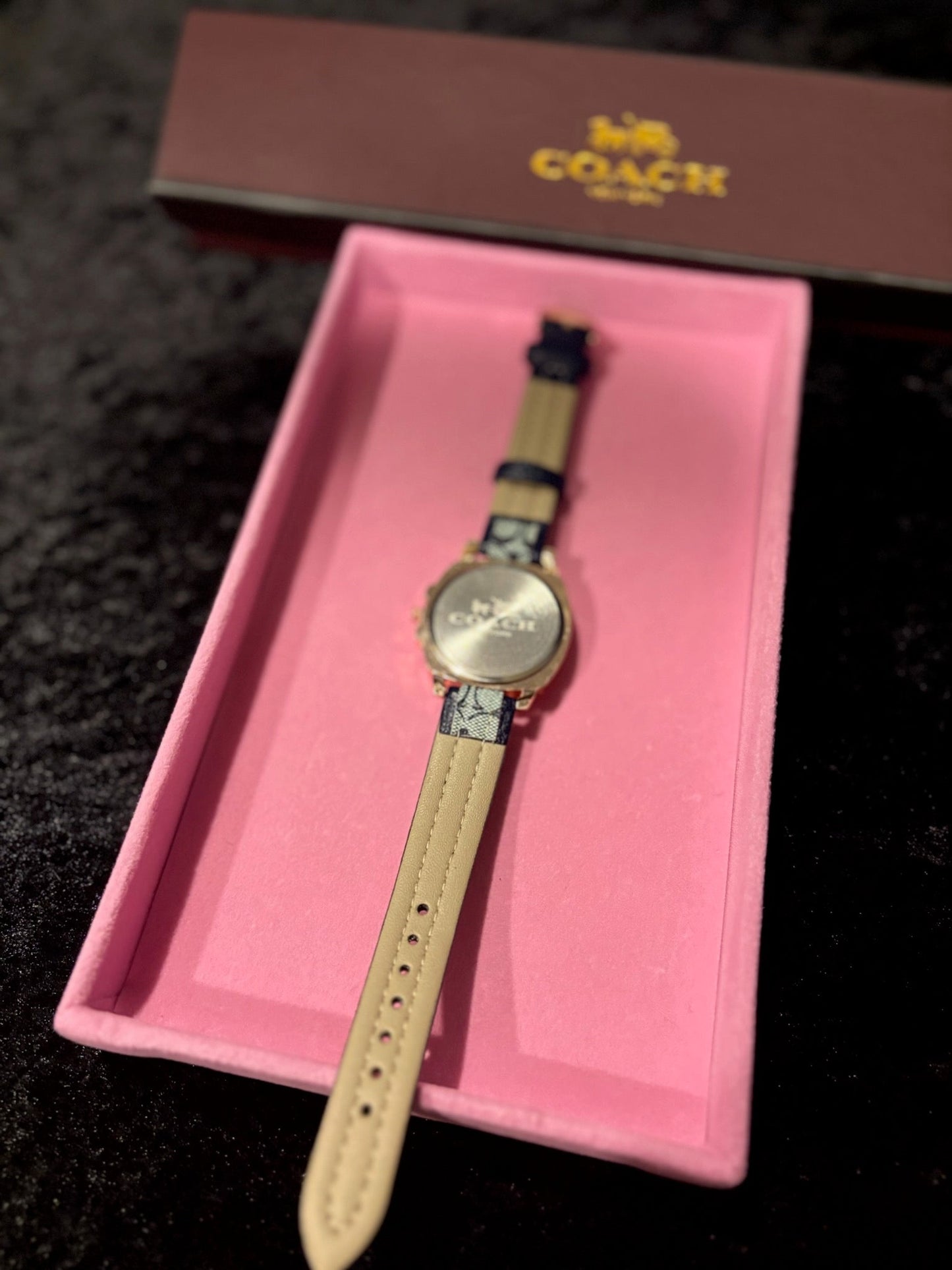 💙✨ Navy Rose Gold Watch | Blue Monogram + Luxe Box